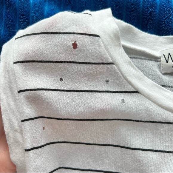 Wildfox Never On Time Muscle Tank Striped White S - Picture 5 of 7